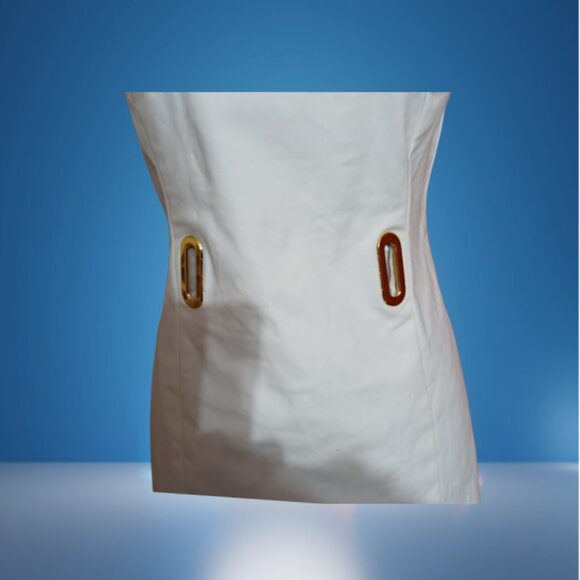 Michael Kors Size 8 womens sheath dress off white sleeveless - Picture 8 of 12